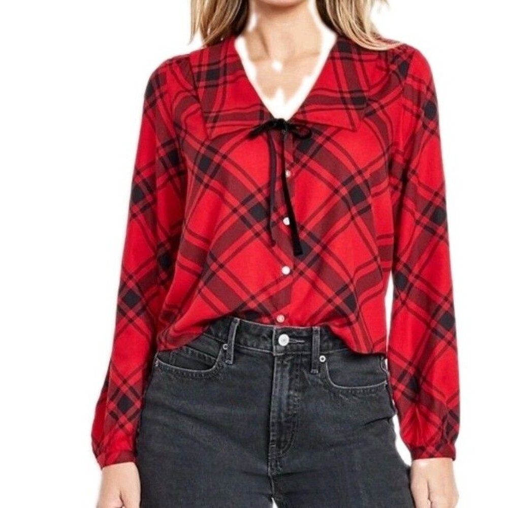 NWT Women's Old Navy Crop Crepe Button-down Top Size XL A10